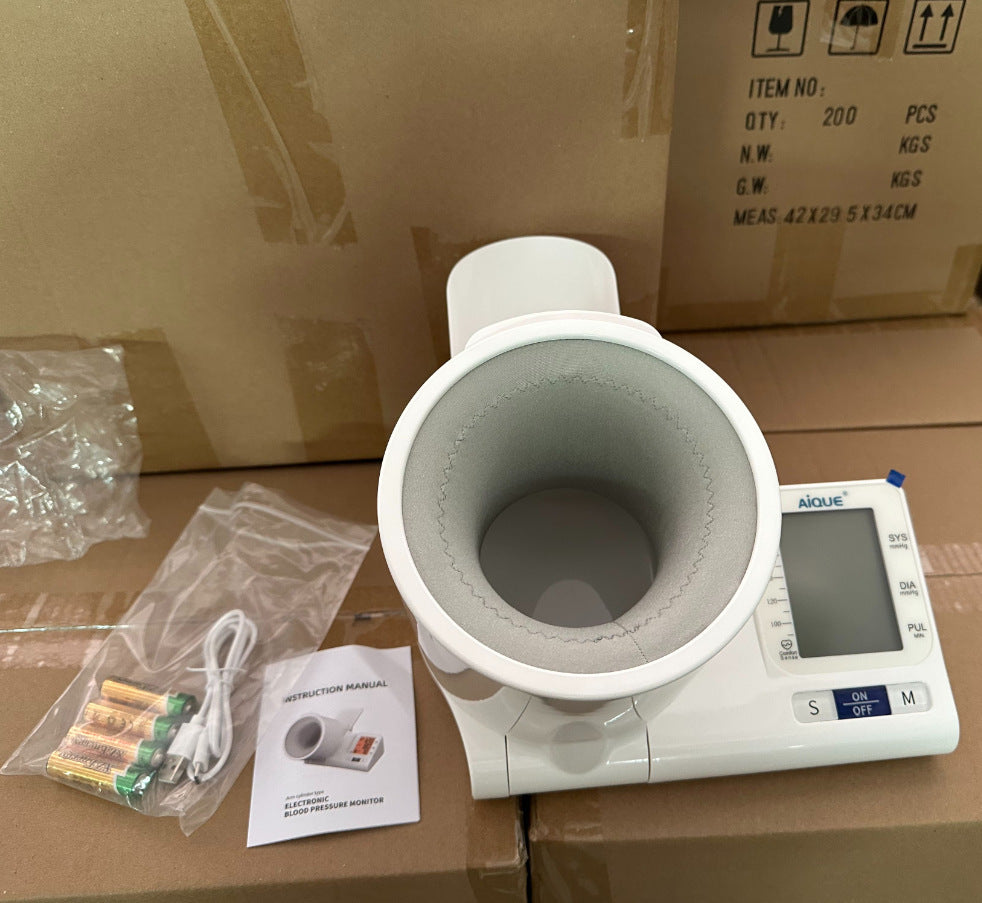 Electronic Upper Arm Blood Pressure Monitor with Bilingual Display
