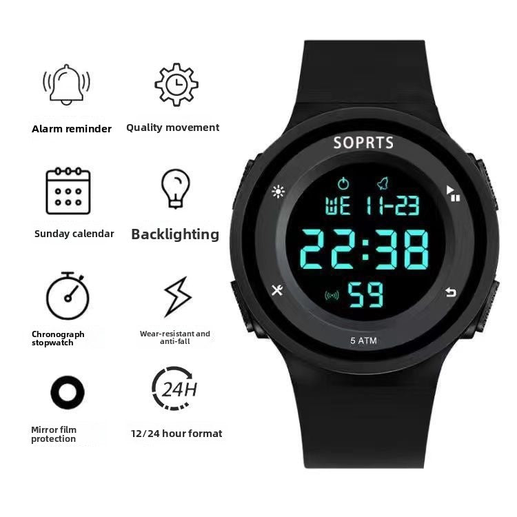 Electronic Watch with Alarm Waterproof Luminous