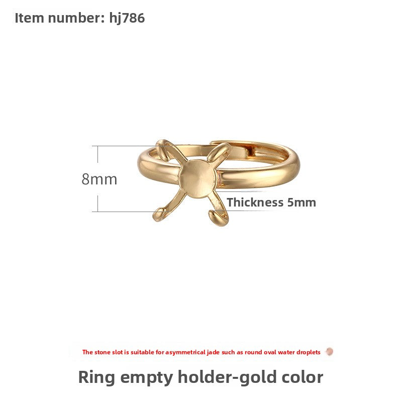 Electroplated Adjustable Ring for DIY Jewelr