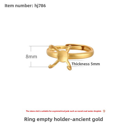 Electroplated Adjustable Ring for DIY Jewelr