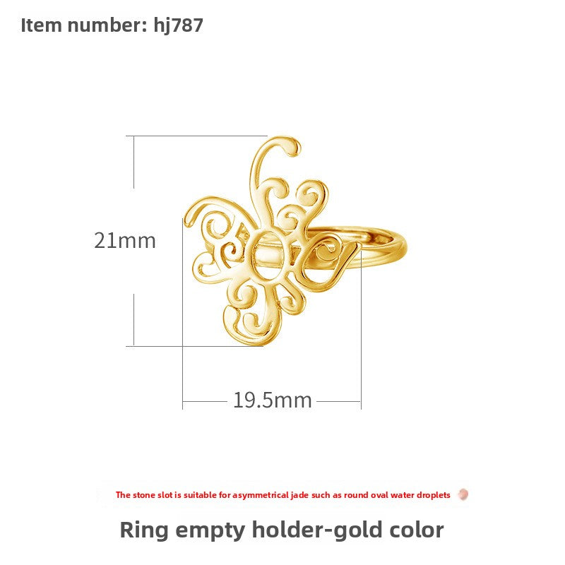 Electroplated Adjustable Ring for DIY Jewelr