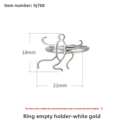 Electroplated Adjustable Ring for DIY Jewelr