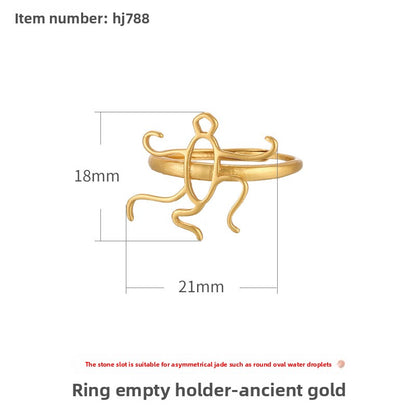 Electroplated Adjustable Ring for DIY Jewelr