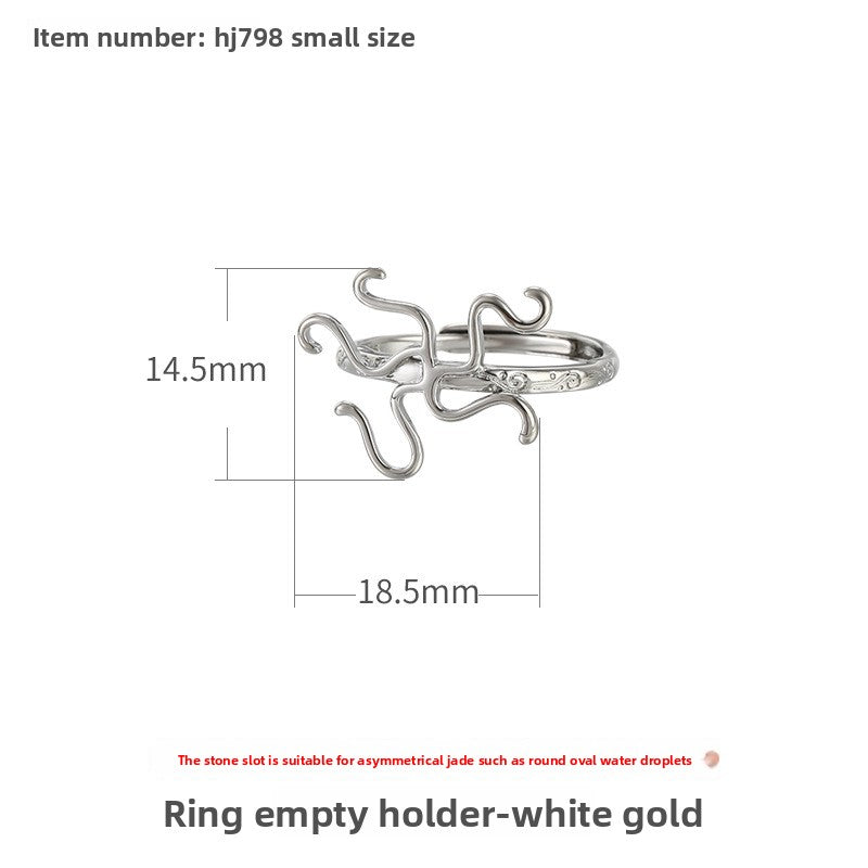 Electroplated Adjustable Ring for DIY Jewelr