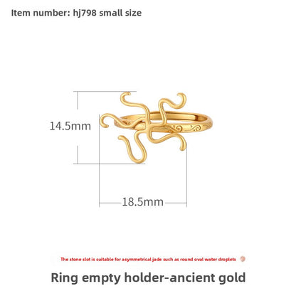 Electroplated Adjustable Ring for DIY Jewelr