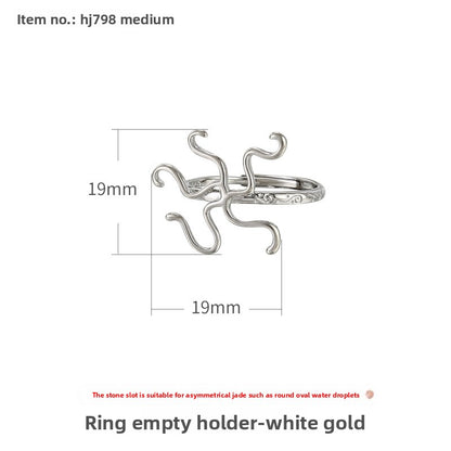 Electroplated Adjustable Ring for DIY Jewelr