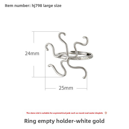 Electroplated Adjustable Ring for DIY Jewelr