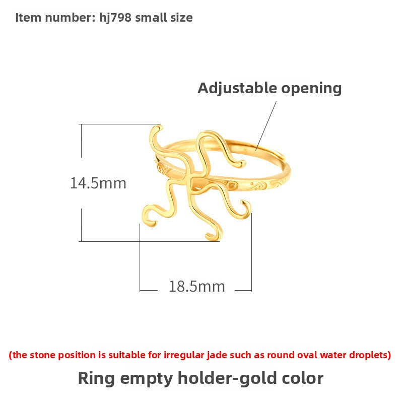 Electroplated Adjustable Ring for DIY Jewelr