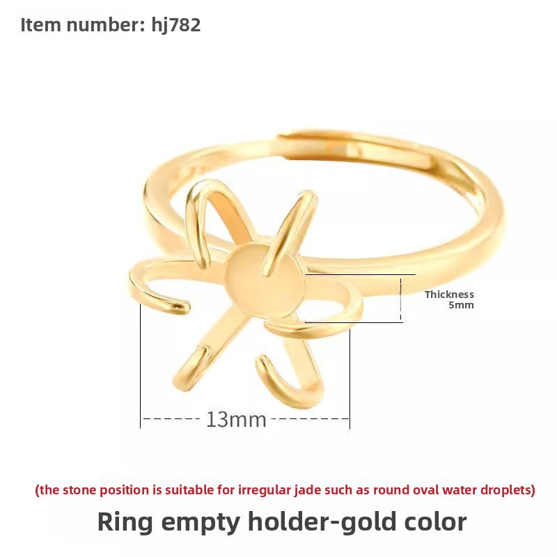 Electroplated Adjustable Ring for DIY Jewelr