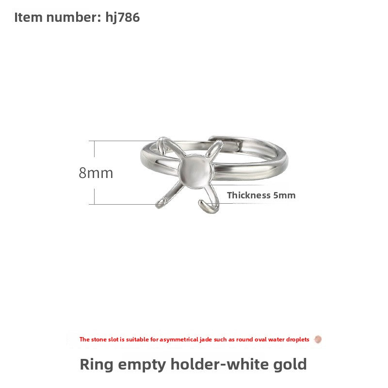 Electroplated Adjustable Ring for DIY Jewelr
