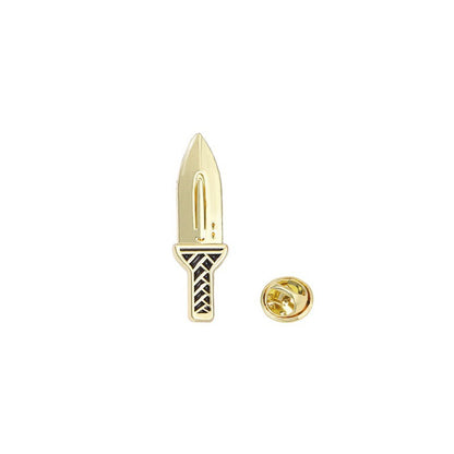 Electroplated Dagger Shape Adjustable Brooch