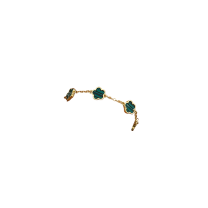 Electroplated five-petal flower bracelet