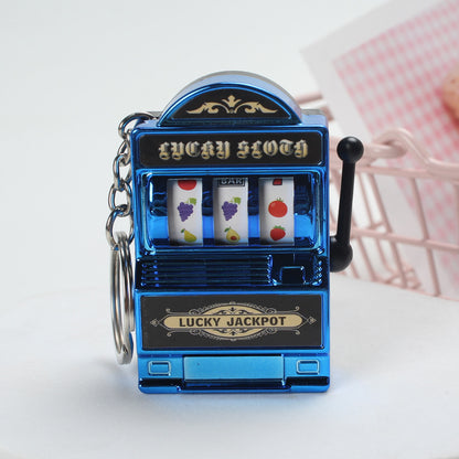 Electroplated Fruit Machine Keychain Spinning Charm
