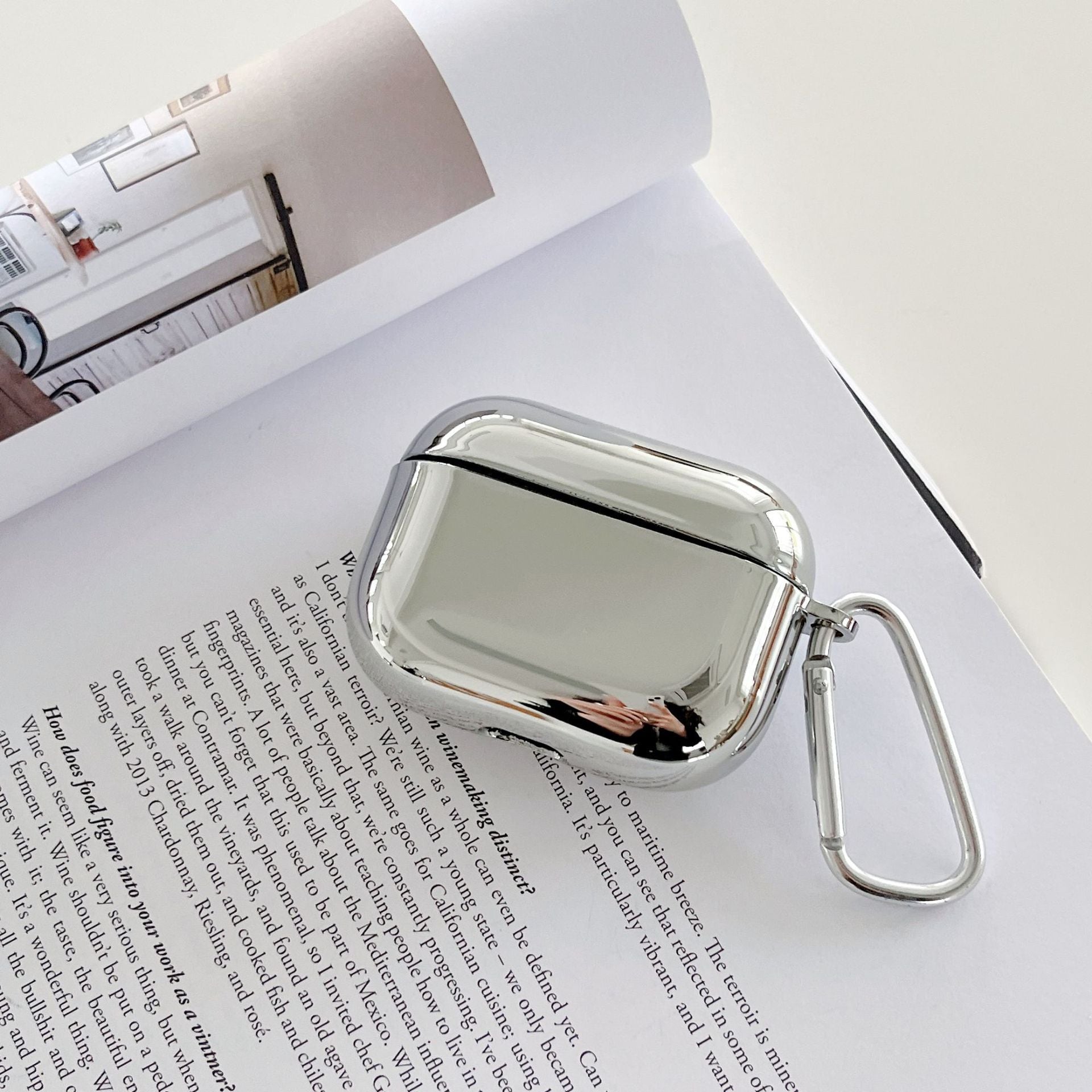 Electroplated Mirror Silver AirPods Protective Case