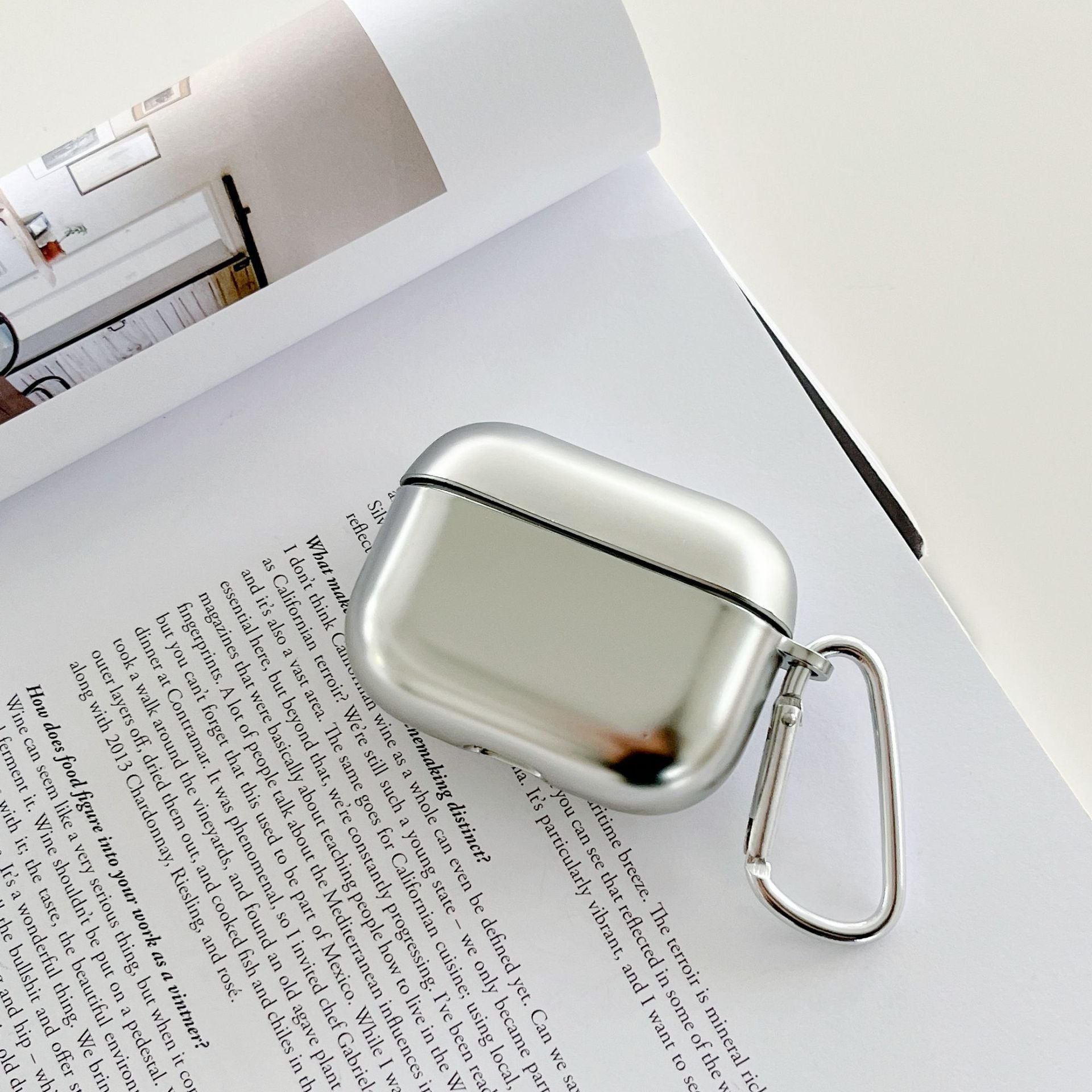 Electroplated Mirror Silver AirPods Protective Case