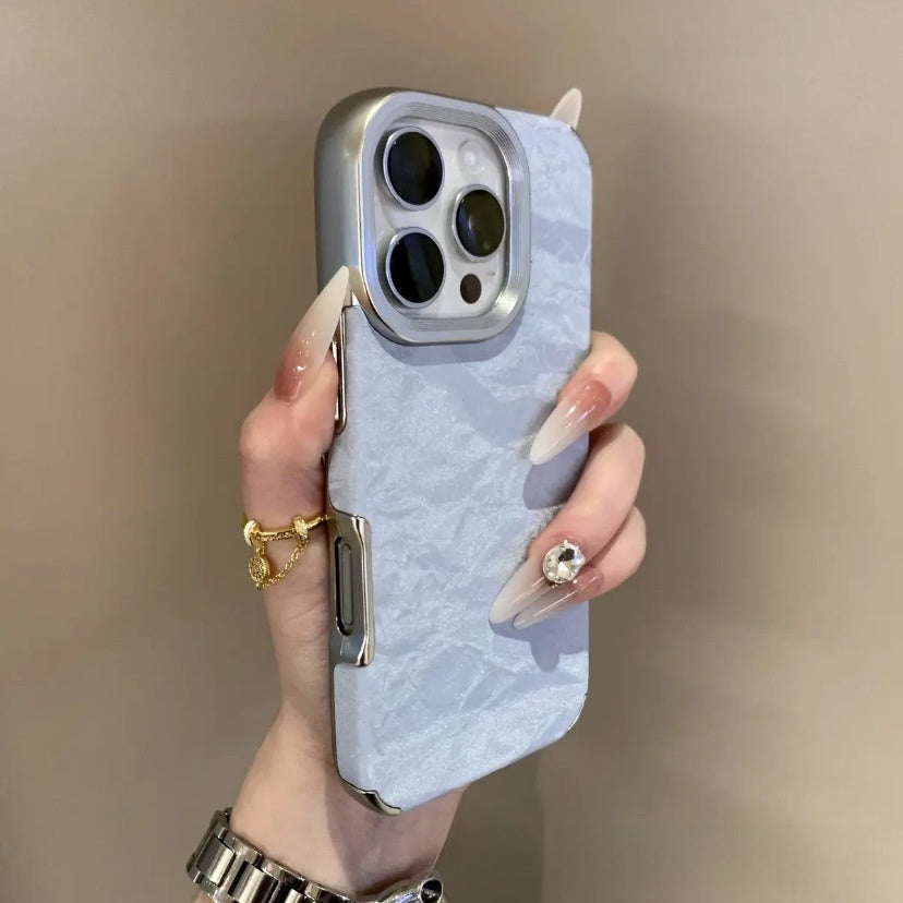 Electroplated Snow Mountain Pattern iPhone Protective Case
