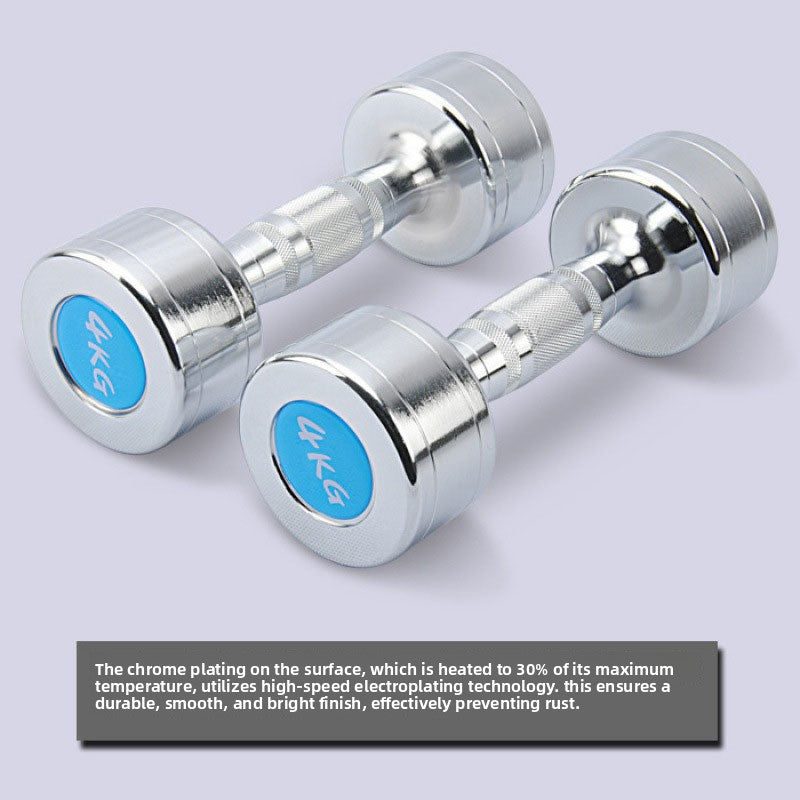 Electroplated Solid Steel Dumbbell for Home Gym