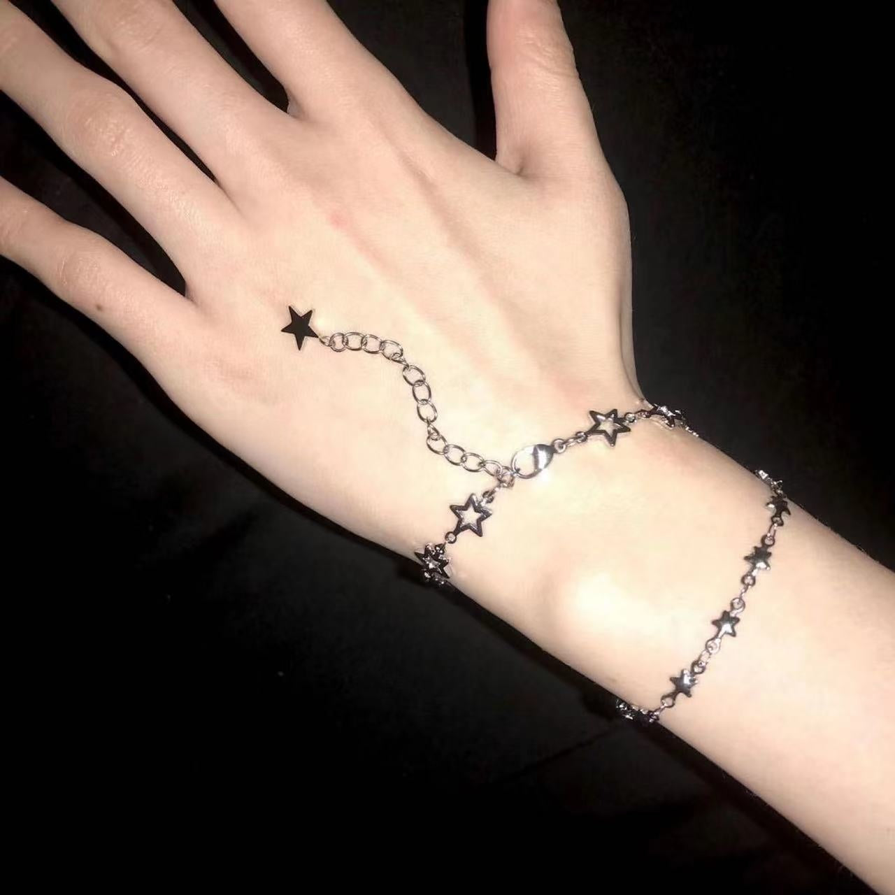 Electroplated Star Chain Stackable Bracelet