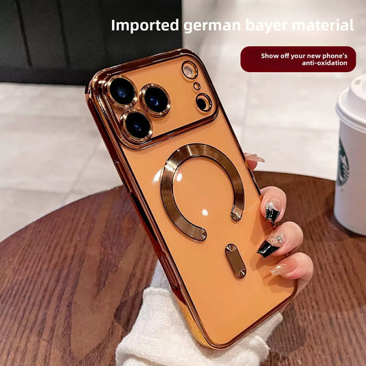 Electroplated transparent phone case