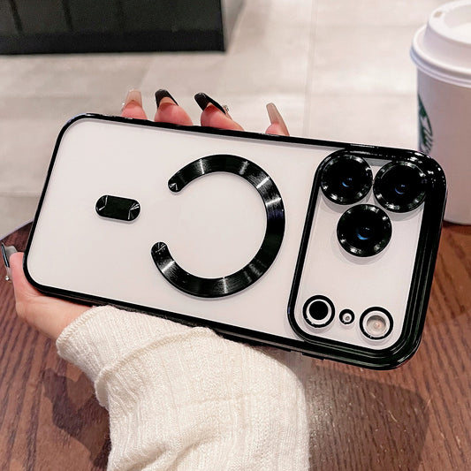 Electroplated transparent phone case