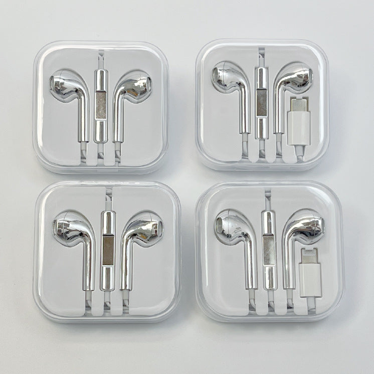 Electroplated Wired In-Ear Headphones with Crystal Box