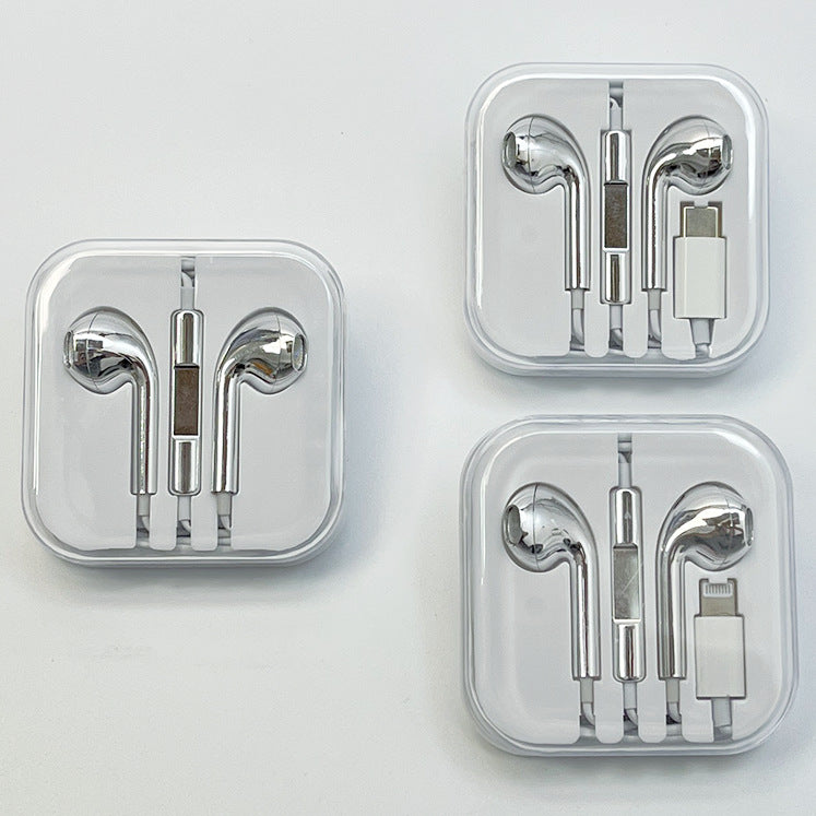 Electroplated Wired In-Ear Headphones with Crystal Box