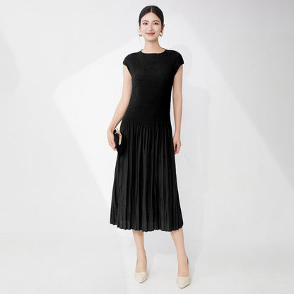 Elegant A-Line Pleated Dress for Women