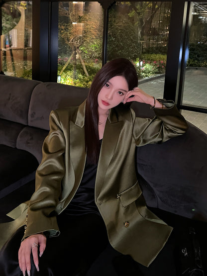 Elegant Acetate Blazer Jacket