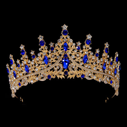 Elegant Alloy Crown Necklace Earrings Set