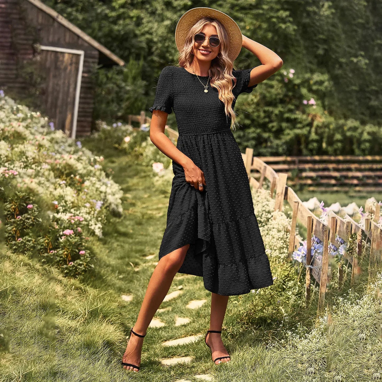 Elegant and slimming dress