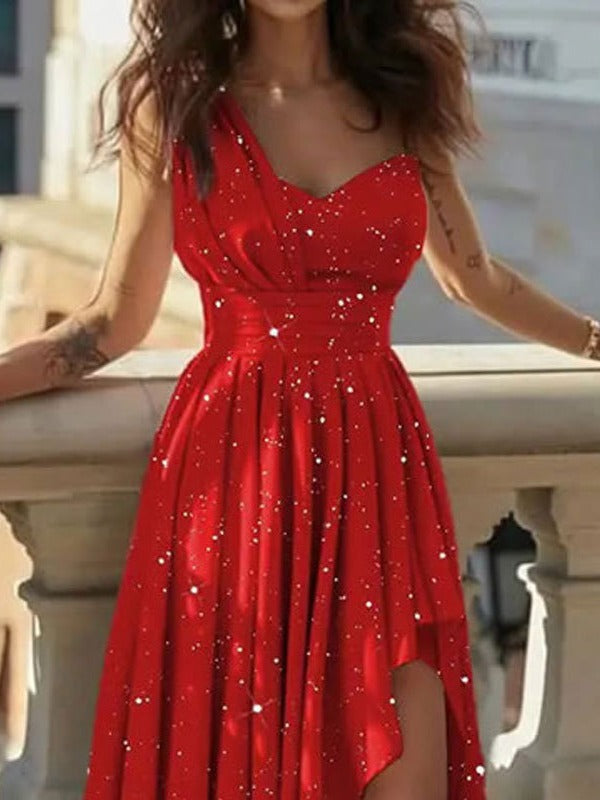 Elegant Asymmetrical Maxi Dress