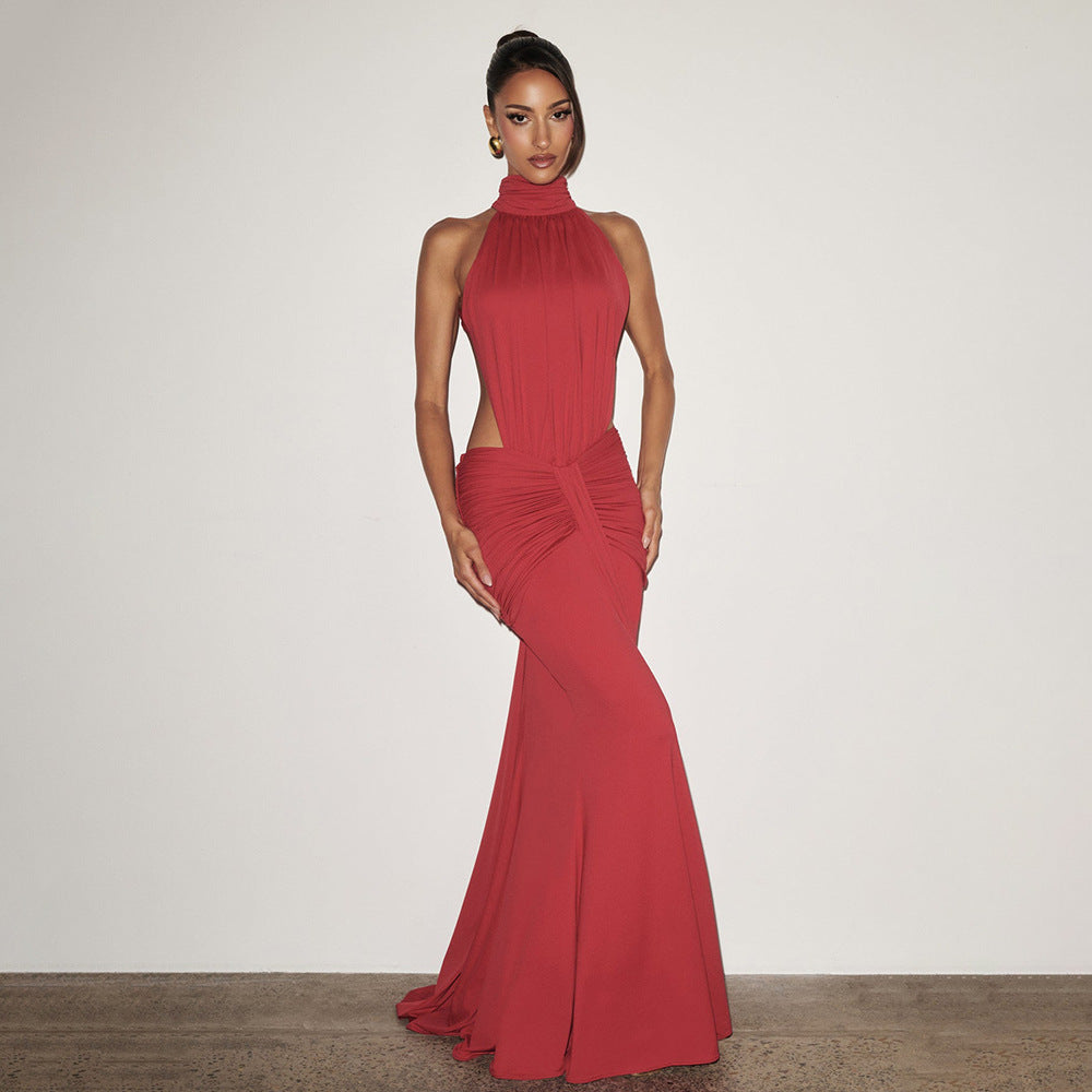 Elegant Backless Fishtail Dress
