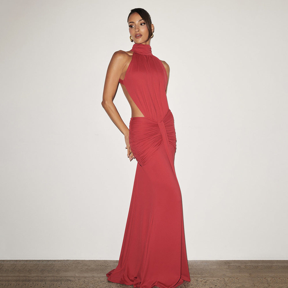 Elegant Backless Fishtail Dress