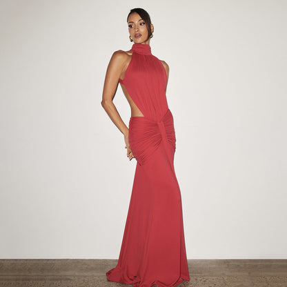 Elegant Backless Fishtail Dress