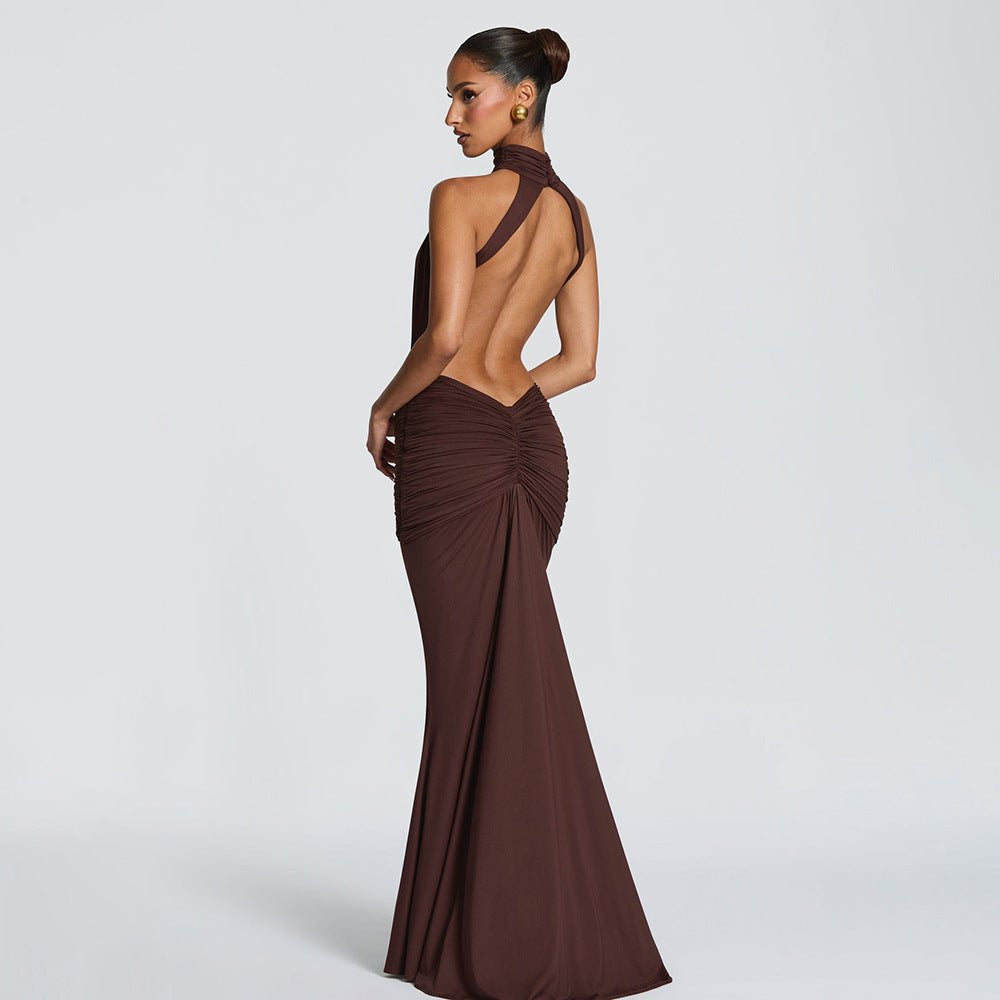 Elegant Backless Fishtail Dress