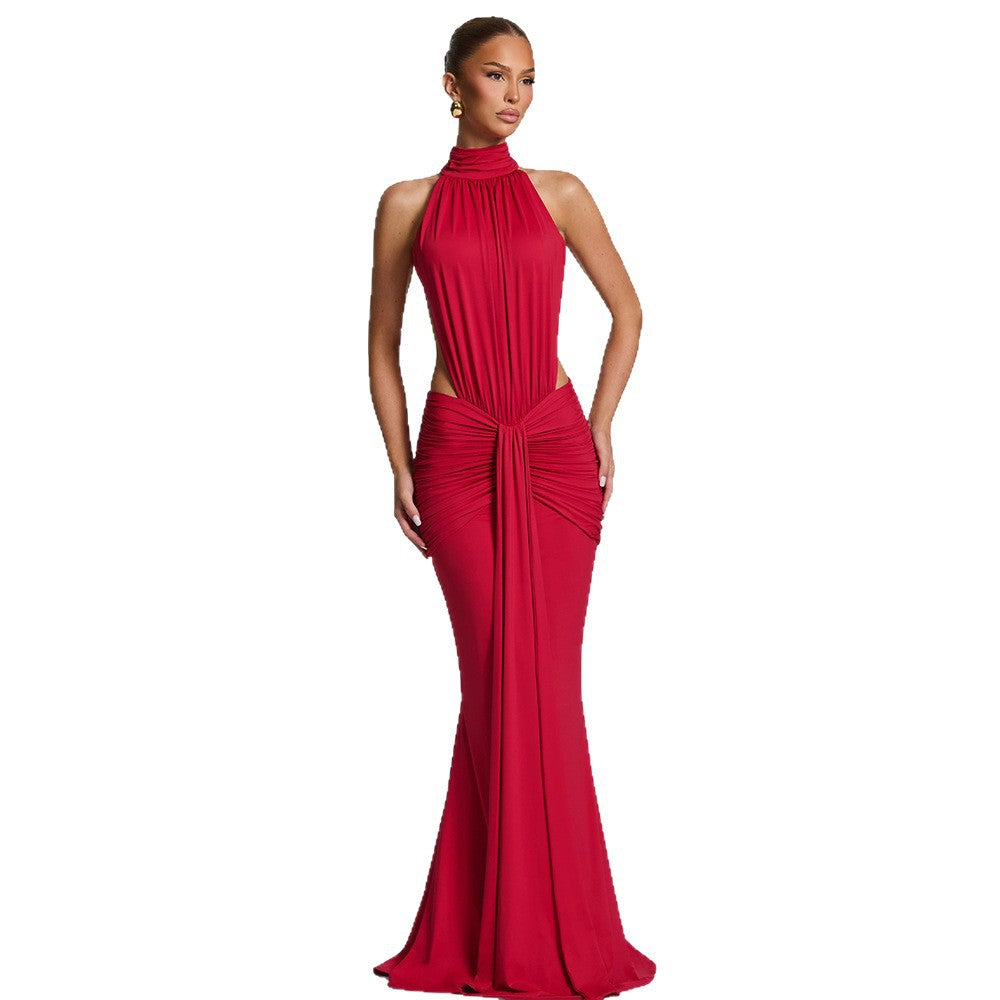 Elegant Backless Fishtail Dress
