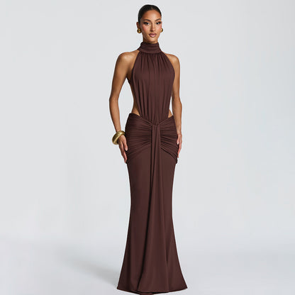 Elegant Backless Fishtail Dress