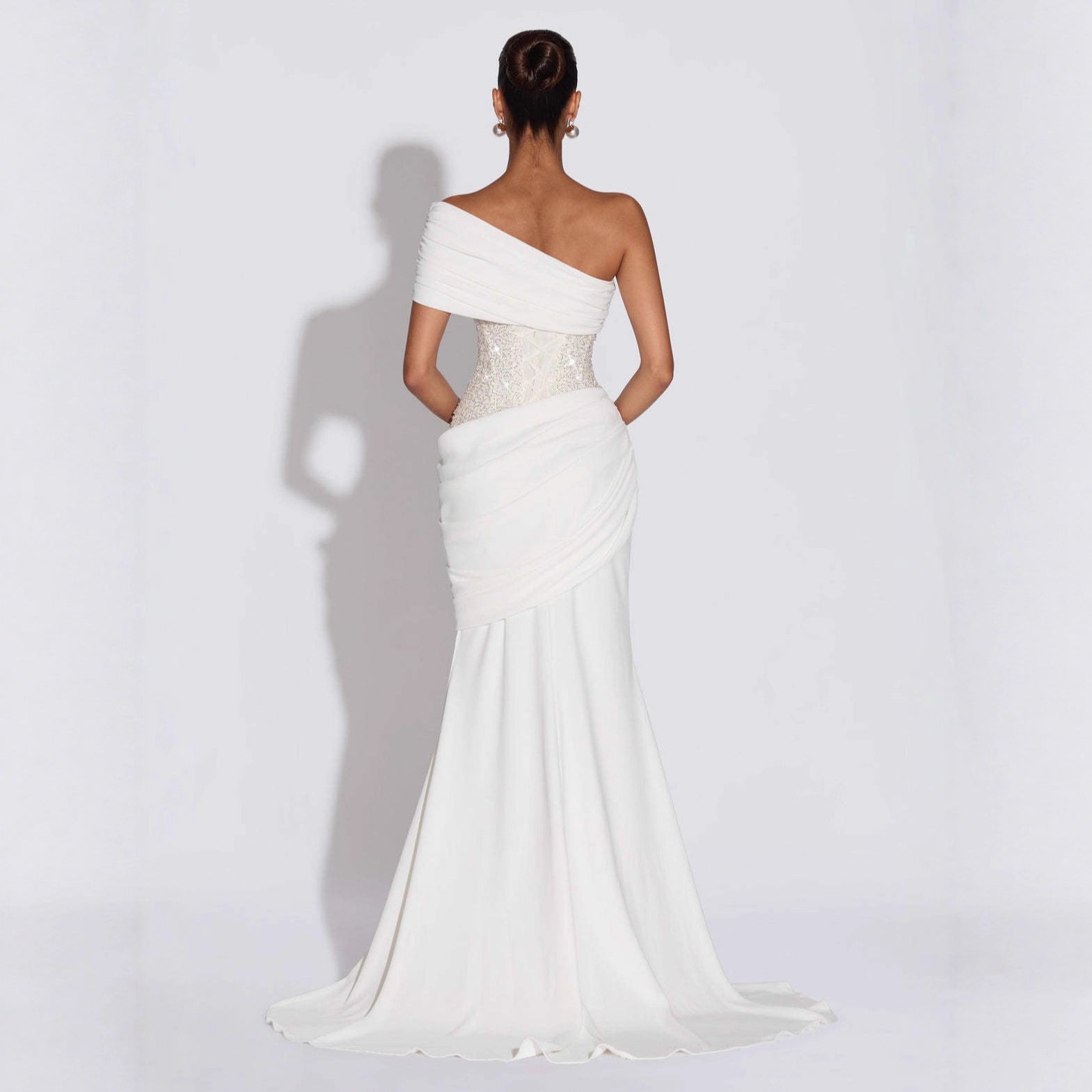 Elegant Backless Flared Dress