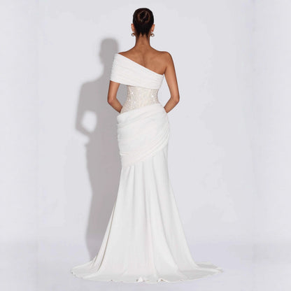 Elegant Backless Flared Dress