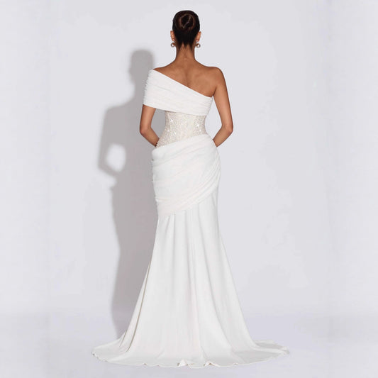 Elegant Backless Flared Dress