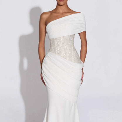Elegant Backless Flared Dress