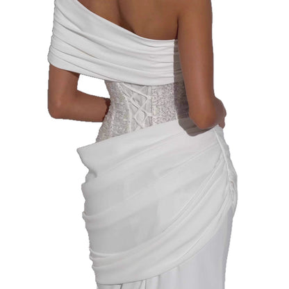 Elegant Backless Flared Dress