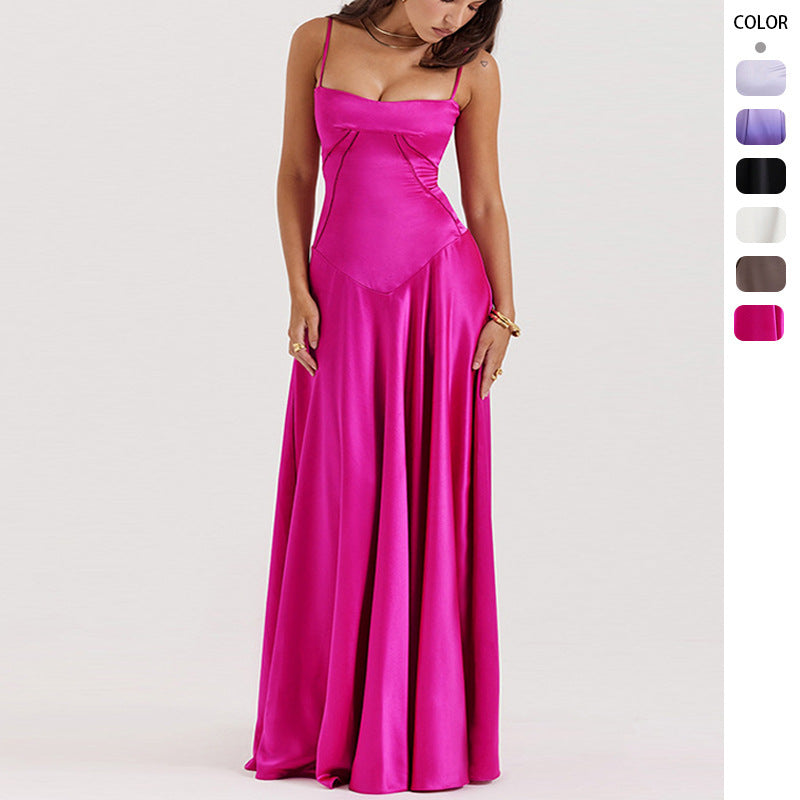 Elegant Backless Long Dress for Women