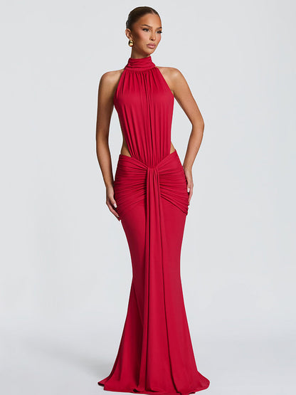 Elegant Backless Mermaid Evening Gown