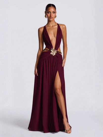 Elegant Backless Mesh Dress