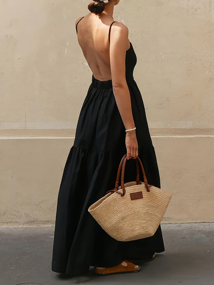Elegant Backless Sling Dress