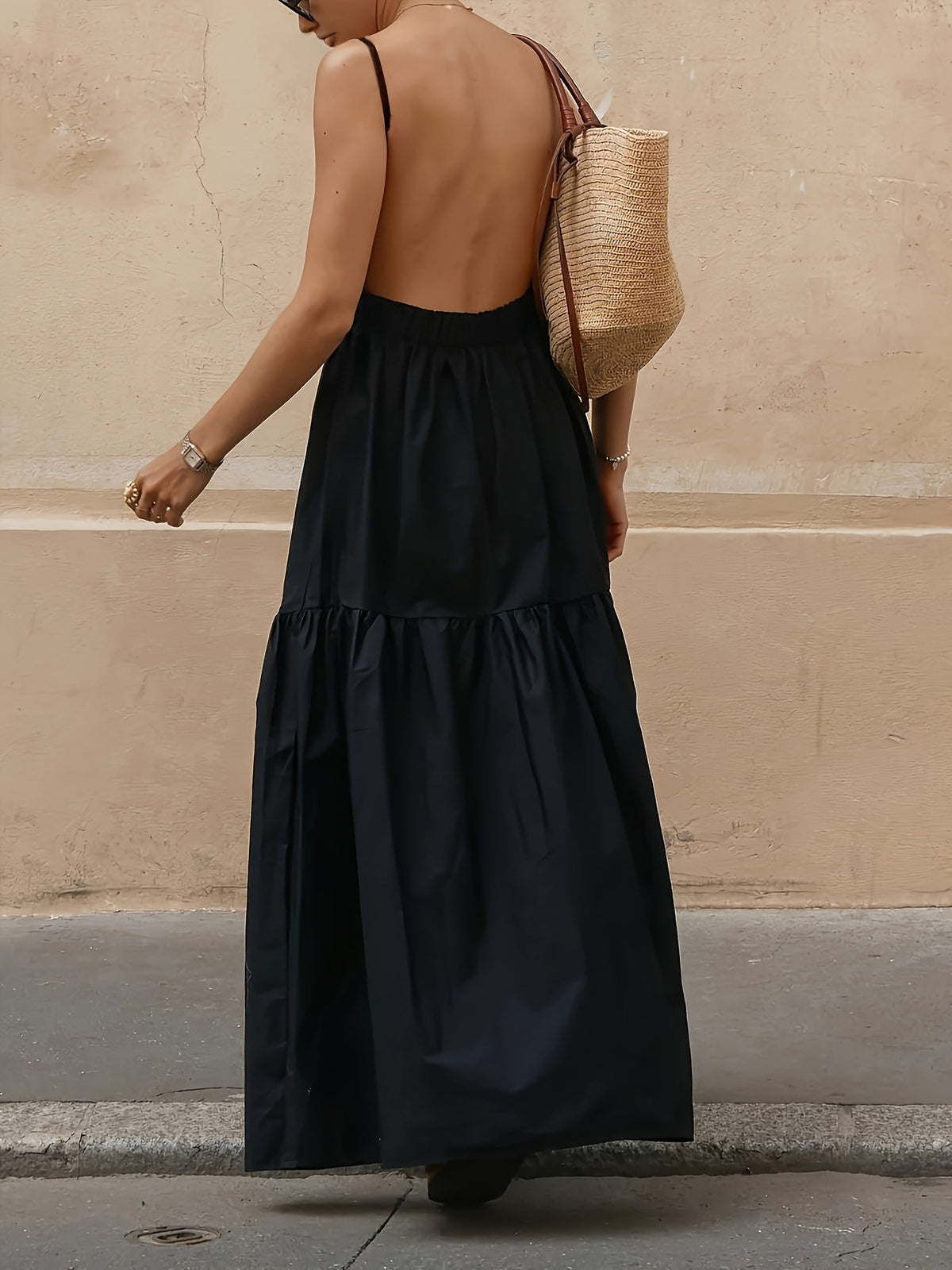 Elegant Backless Sling Dress