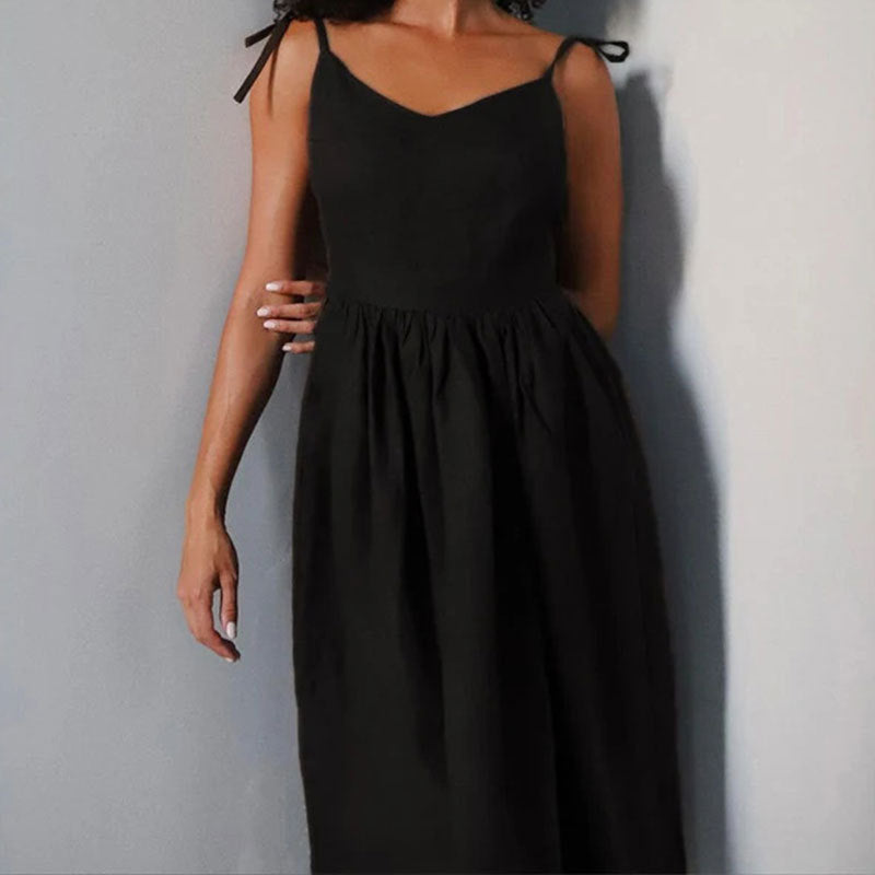 Elegant Backless Spaghetti Strap Dress