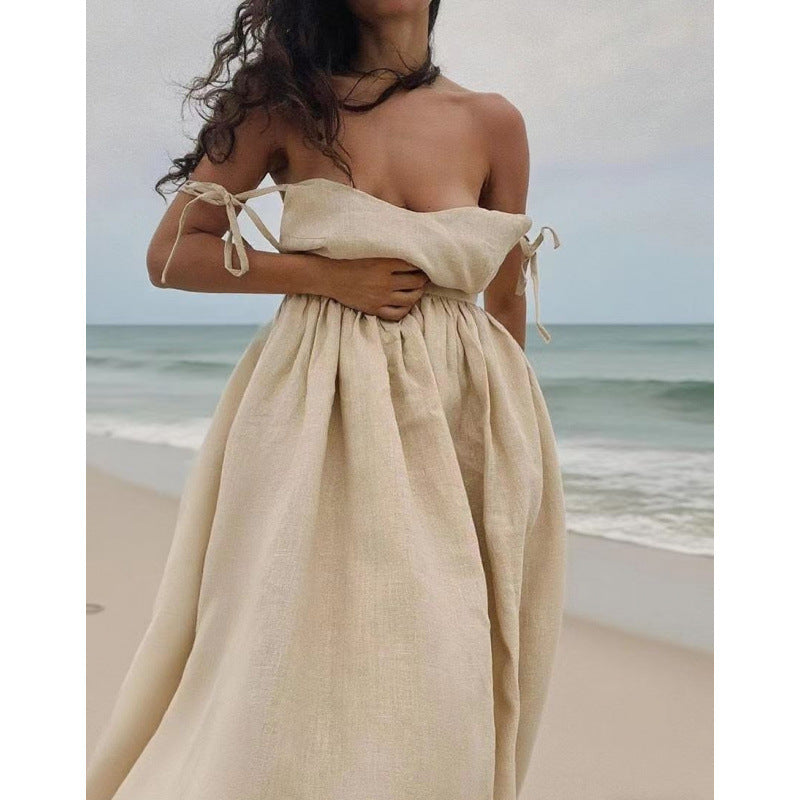 Elegant Backless Spaghetti Strap Dress