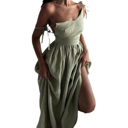 Elegant Backless Spaghetti Strap Dress